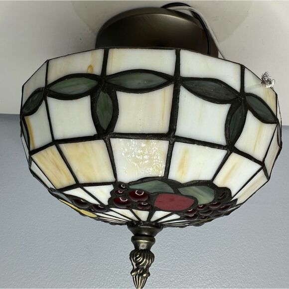 Tiffany style chandelier-cealing hanging lamp incandescent fixture - Picture 5 of 5
